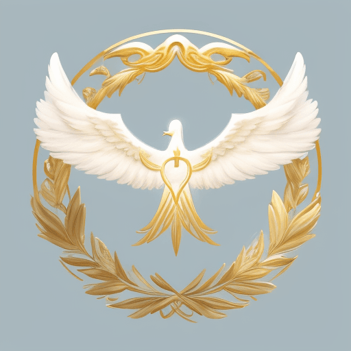 AI generated: Create a logo with the letter 'D' featuring angelic elements. The 'D' should have gentle, feathered ...