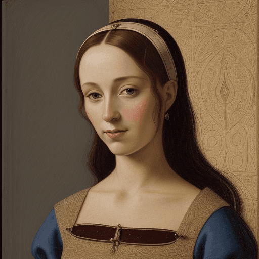 AI generated: A beautifu portait of a medieval woman