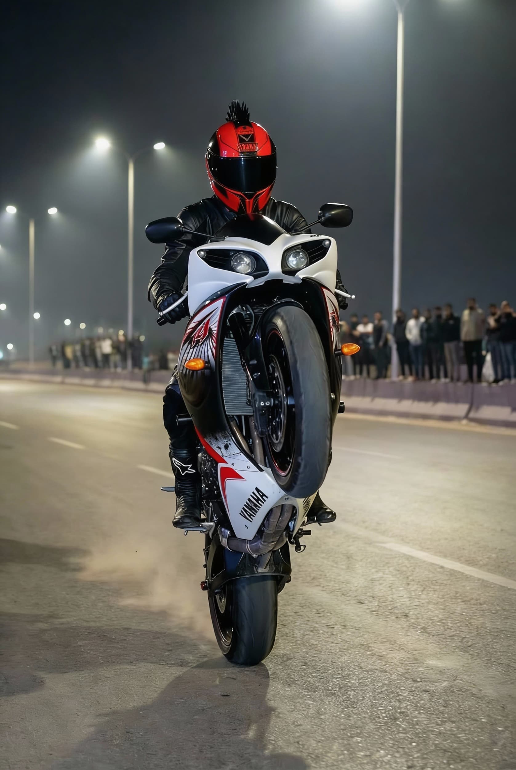 AI generated: Black visor of helmet