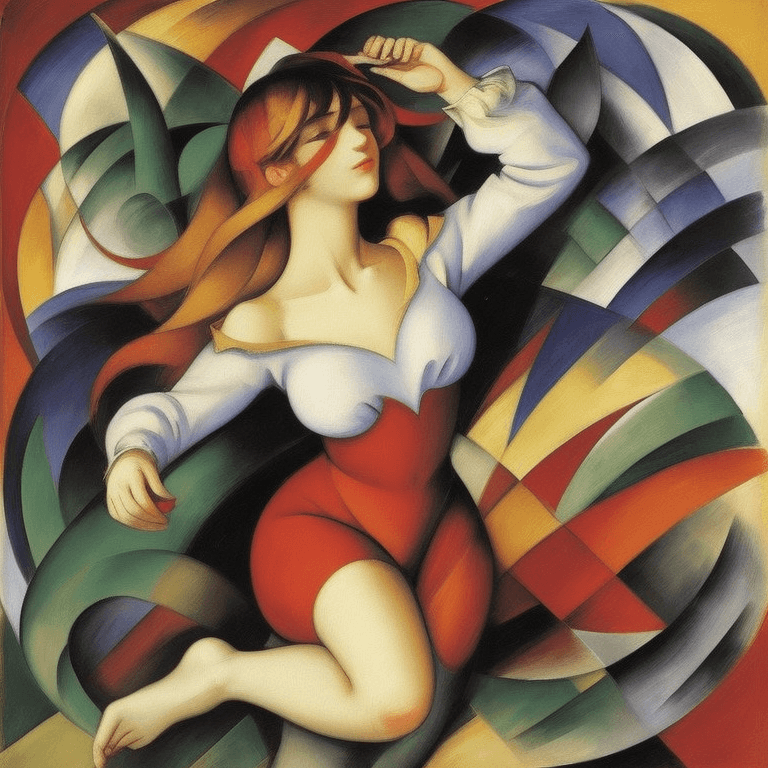 AI generated: painting, art, heart by Franz Marc