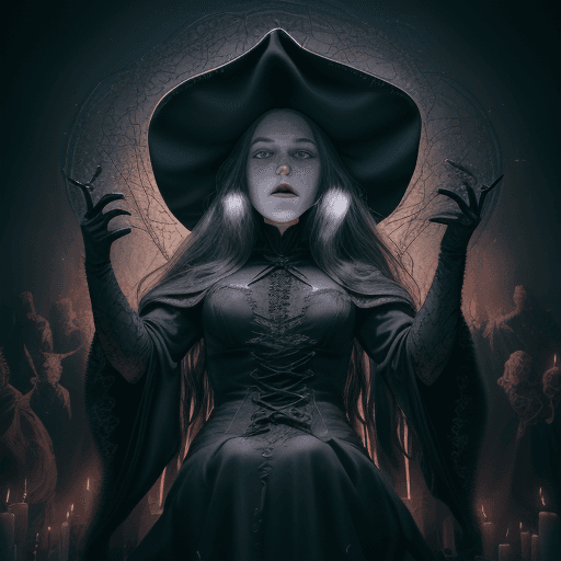 AI generated:  Hyper Detailed Motion Capture Оf Casting Massive Spell of Large Scale Coven, Witchcraft, Blocksberg...