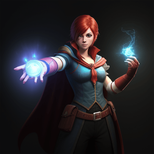 AI generated: videogame magic character hero






