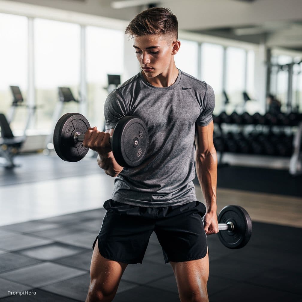 AI generated: Boy fitness