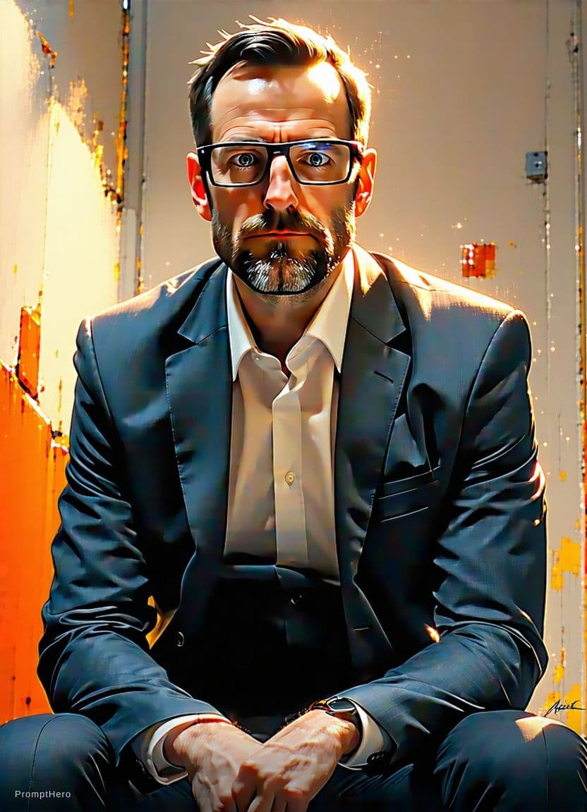AI generated: High quality portrait of Gordon Freeman from HL2. Art by Makoto Shinkai, Crunchyroll, pixiv, danboor...