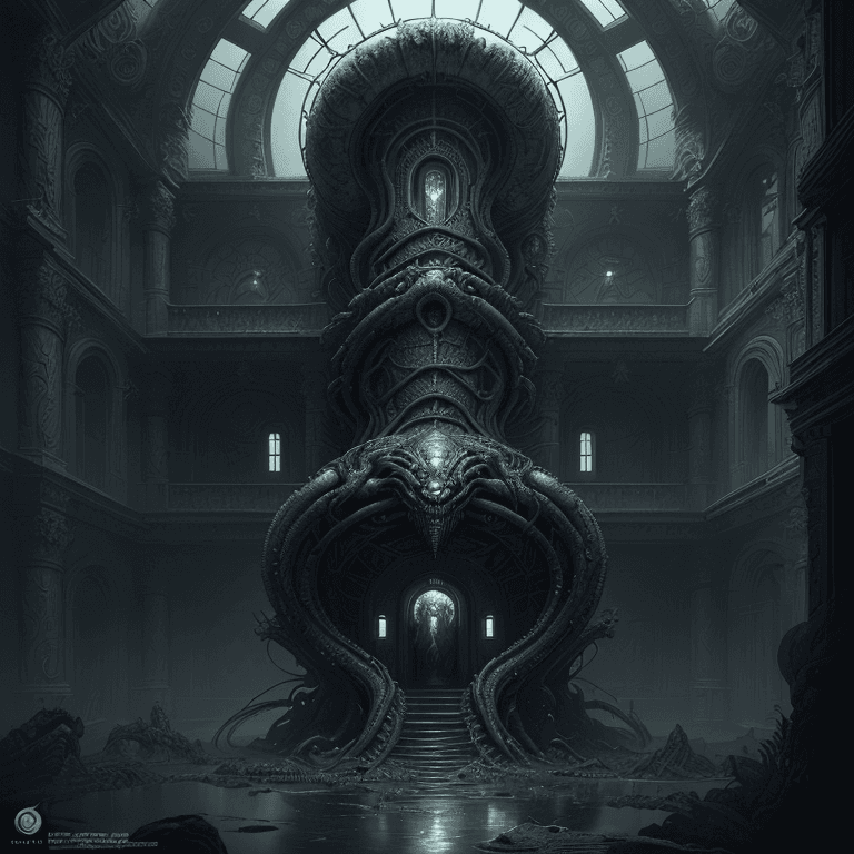 AI generated: house concept art designed by giger, perfect composition, beautiful detailed intricate insanely deta...