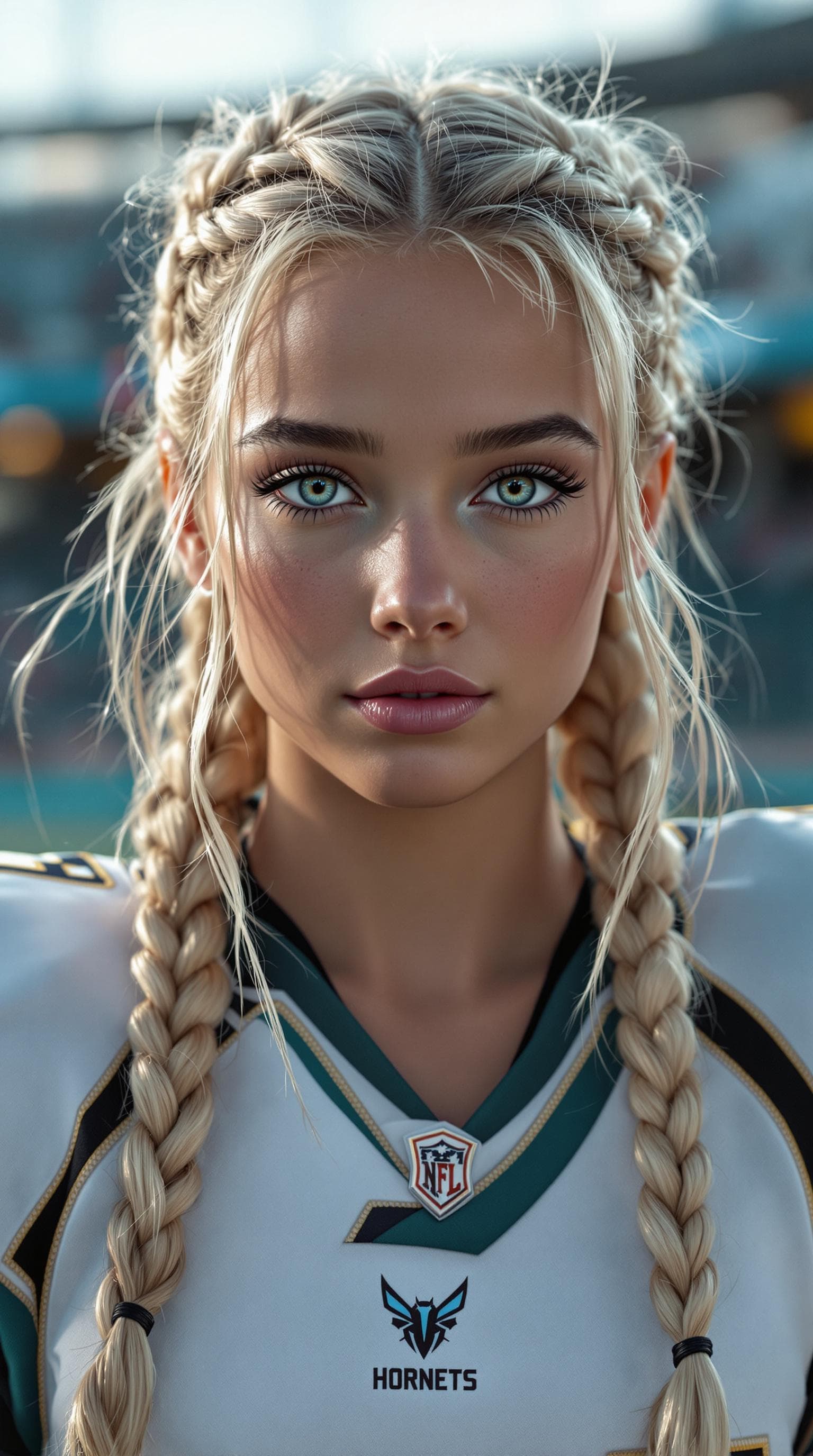 AI generated: a professional photo of a exceptionally beautiful 7th grade girl in the world, in a highly detailed,...