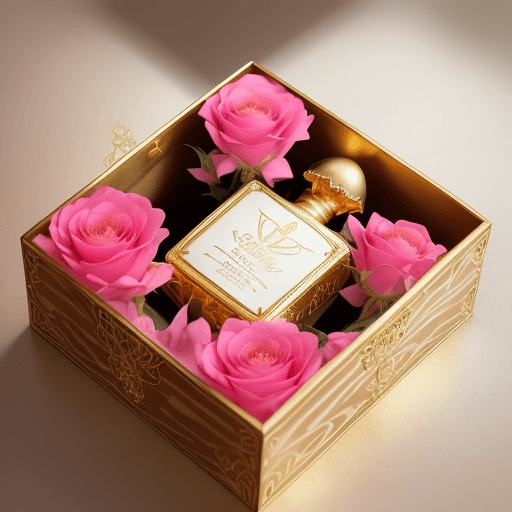 AI generated: Elegant and sophisticated flower packaging. Lexical Gustatory Synesthesia and Semitone Artistic Desi...