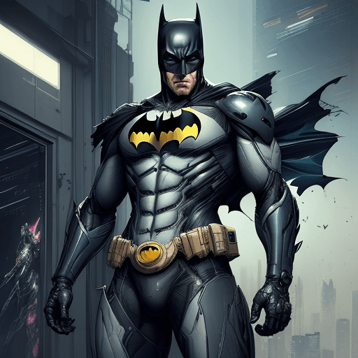 AI generated: a masterpiece, batman from dc comic wearing mech suit, full body, photorealistic, freedom, soul, dig...