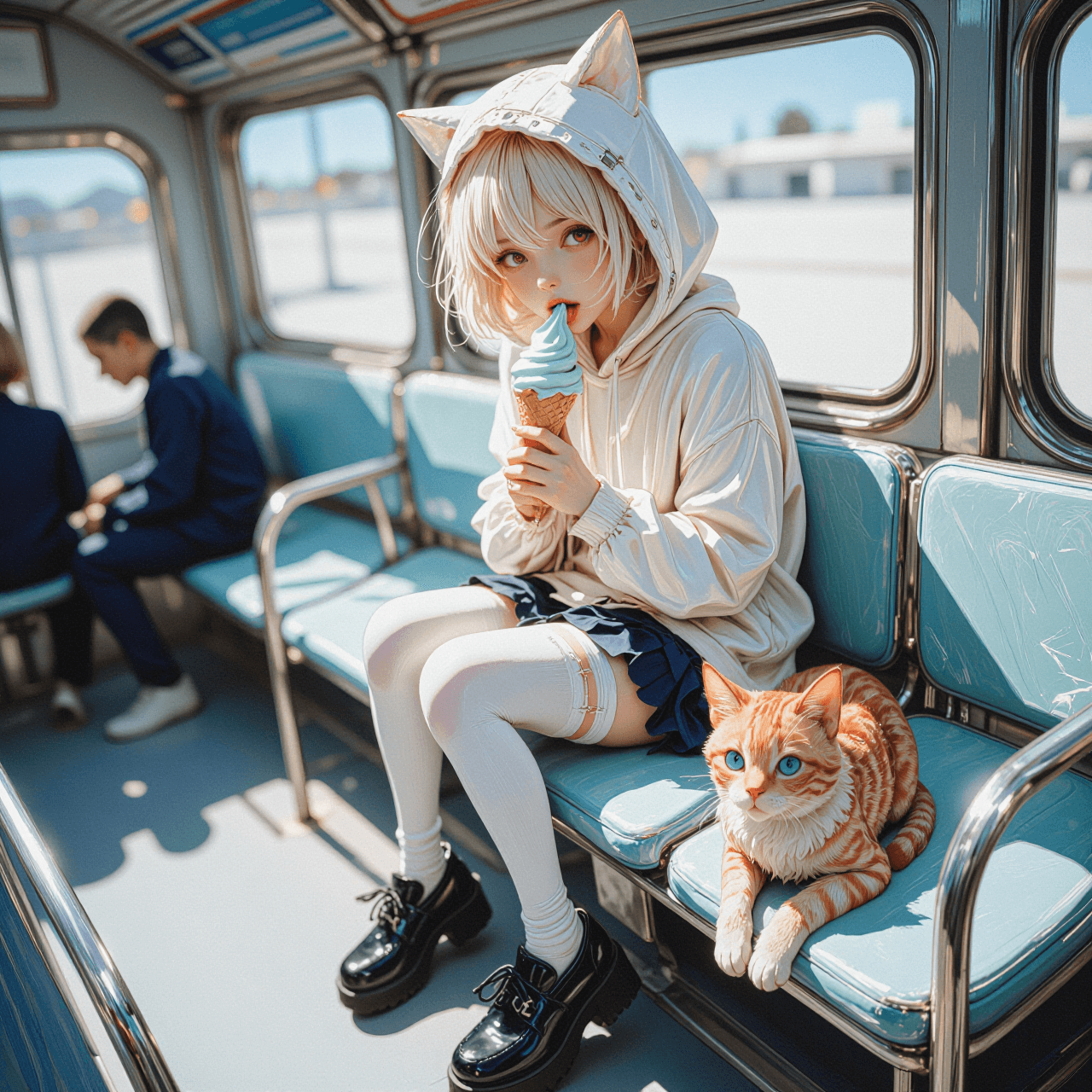 AI generated: masterpiece, (beautiful and aesthetic:1.5), surrealism, highly detailed, anime, a painting of 1girl,...