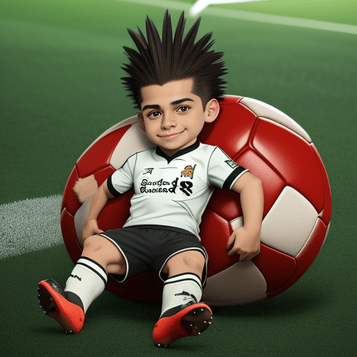 AI generated: Darwin Nunez as a porcupine, soccer, liverpool, football field, porcupine body