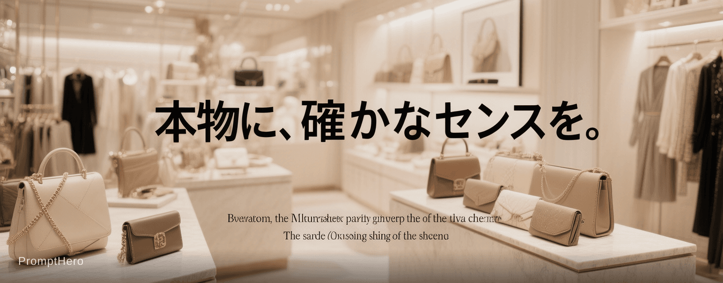 AI generated: Create a wide luxury banner (aspect ratio 4.5:1) for a high-end fashion select shop profile header.
...