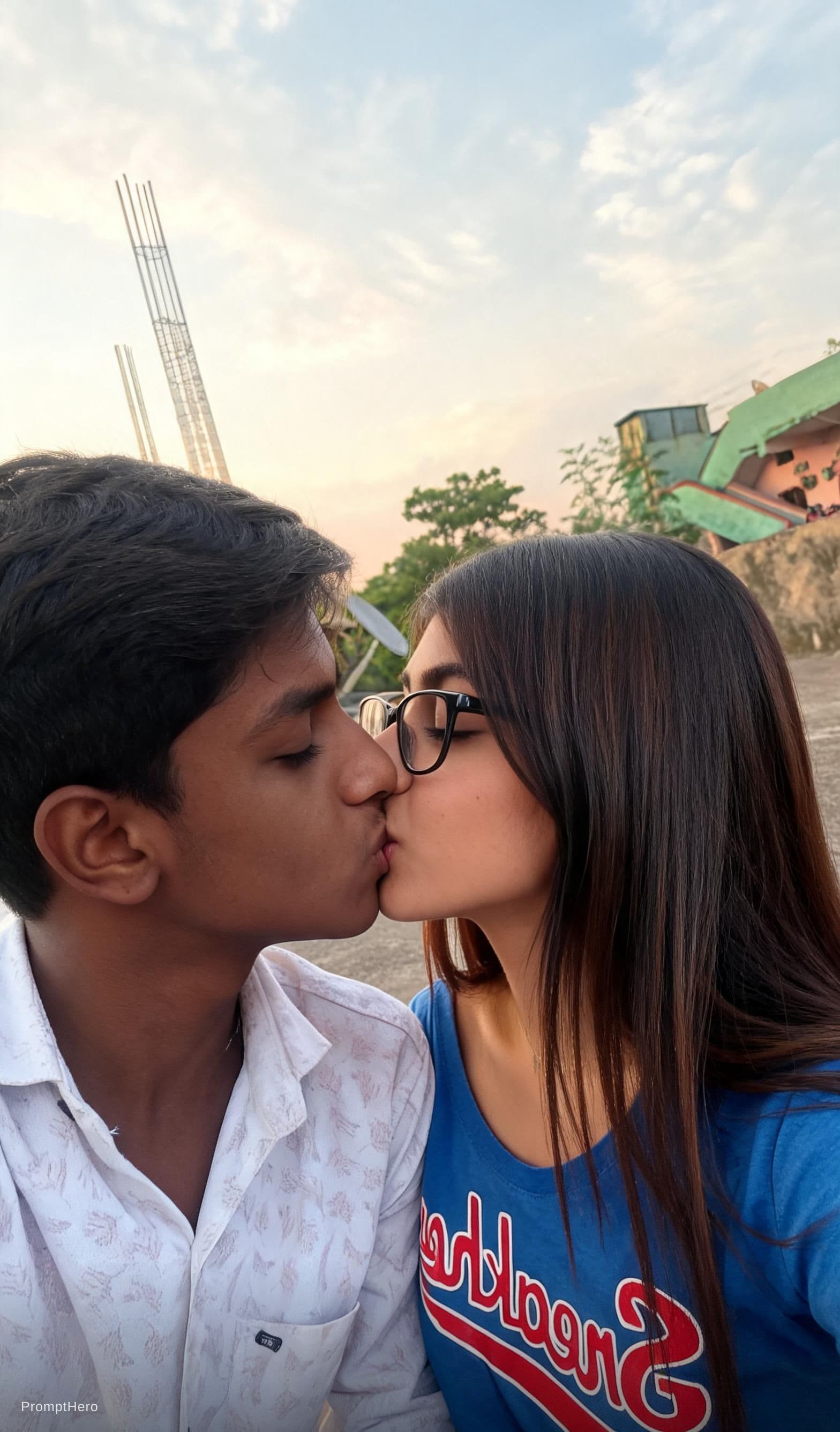 AI generated: Kiss farance