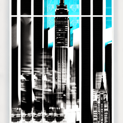 AI generated: A striking, high-contrast cinematic photo-style vertical collage that captures the essence of New Yo...