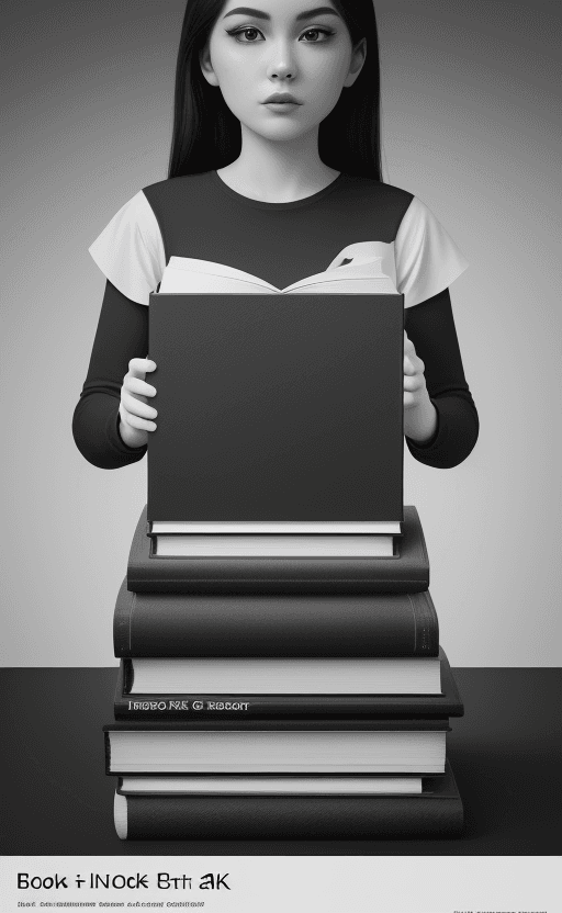 AI generated: book cover design, premium looking , plain, in black and white color, 2K, 8K