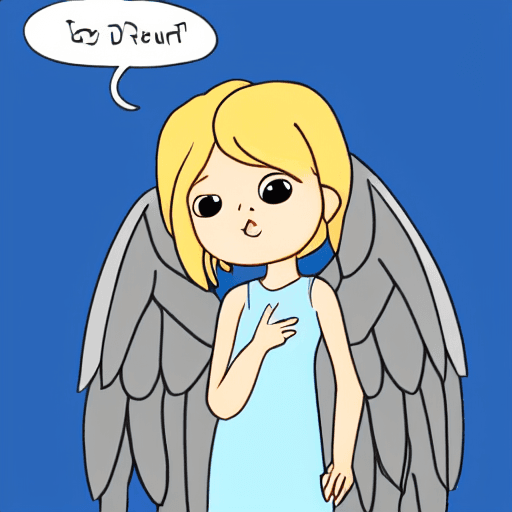 AI generated: FULL BODY,LOOK LIKE AN ANGEL,BEAUTIFUL GILR,CUTE,CARTOON