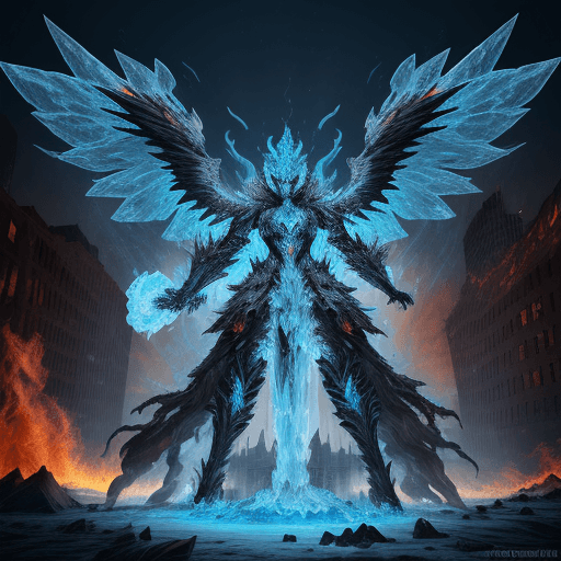 AI generated: Envision an elemental sentinel of a stoic creature embodied as a guardian of both destruction and pr...