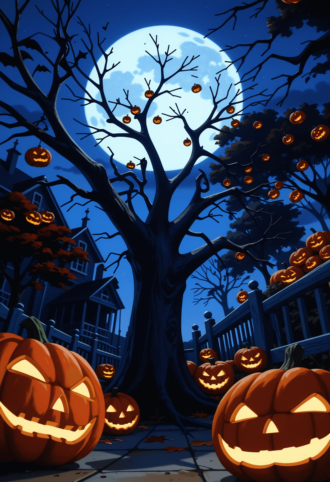 The Halloween Tree (1993 Cartoon Style) [Flux, Pony, Illustrious]