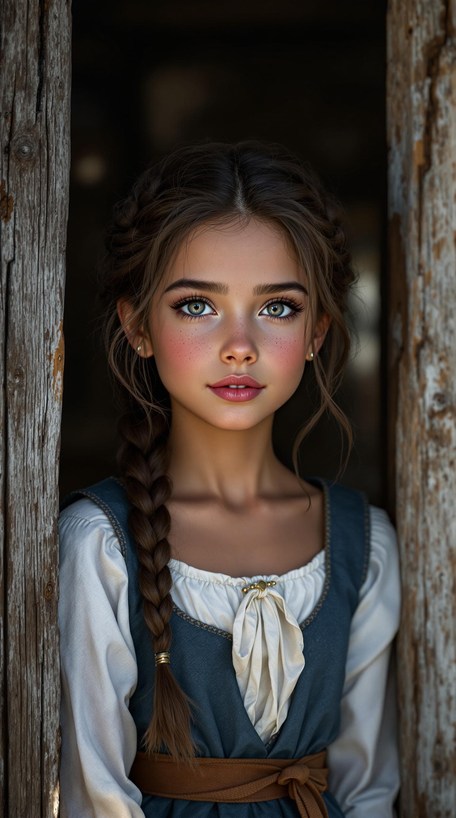 AI generated: A stunning professional photograph of the most beautiful girl in the world, a second-grader, depicte...