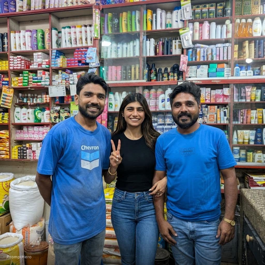 AI generated: With Mia khalifa 