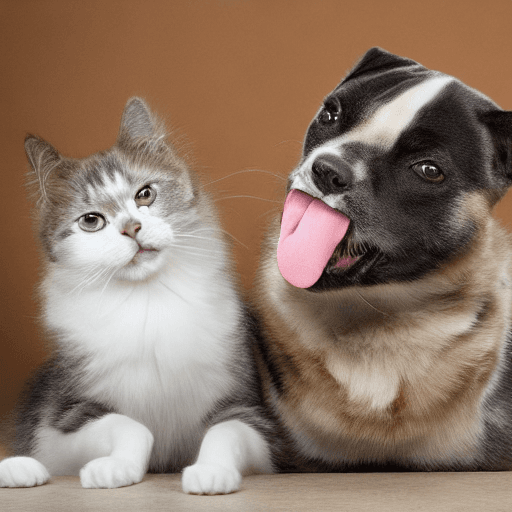 AI generated: dog and cat angry