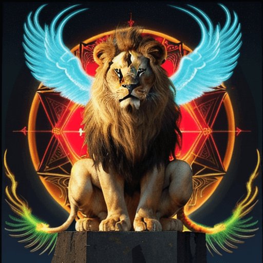 AI generated: Imagine a captivating emblem that embodies the spirit of Saint Traders, featuring a mesmerizing neon...