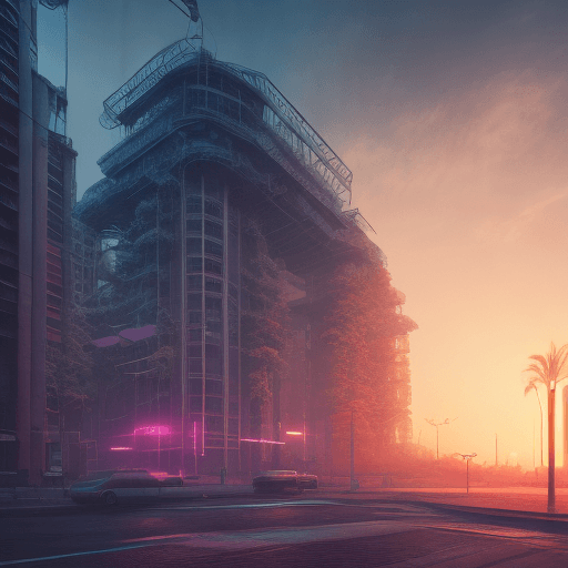 AI generated: Hyper realistic ambient, city  , sunset, synthwave, lofi color drop , realistic art , 8k, photo real...