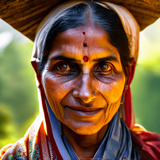 AI generated: portrait of an indian village woman in forest in Himachal pradesh, clear facial features, Cinematic,...