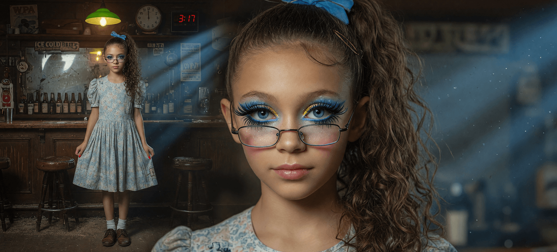 AI generated: A professional photograph captures one of the most beautiful eleven year old girl in the world durin...