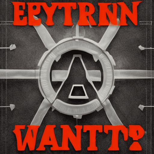 AI generated: text "WARNING PROMPTS BEING STOLEN" :: Emergency Broadcast Alert System, typography "WARNING PROMPTS...