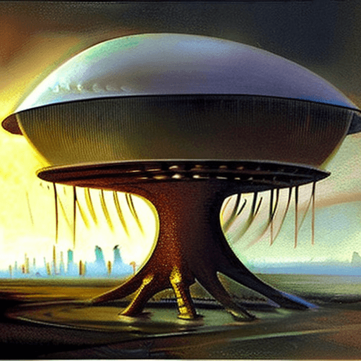 AI generated: hyper realistic concept art for book , The War of the Worlds de H.G. Wells.