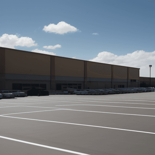 AI generated: giant and empty parking lot