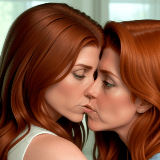 AI generated: kate walsh amy adams lesbian kissing each other