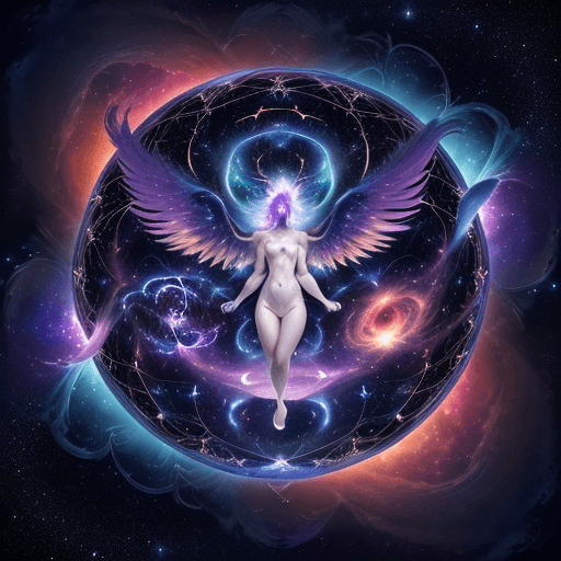 AI generated: Imagine and detail very clearly: the exciting rebirth of an energetic being in the vast void of spac...