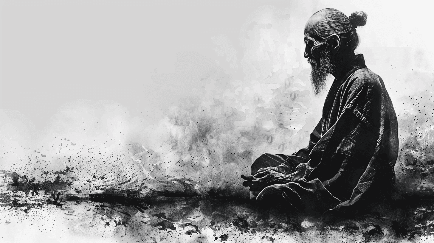 AI generated: Minimalist wire-like sketch of elderly Japanese woman ::5
Simple yukata, serene wrinkled face, tea ...