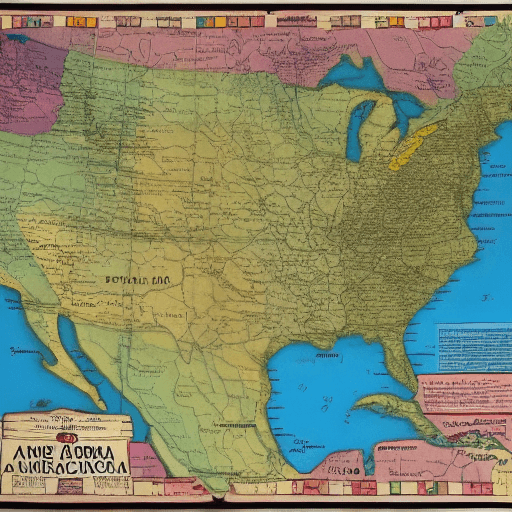 AI generated: Map of North America in 2032

