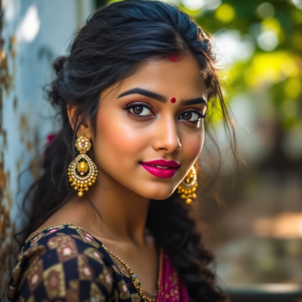 AI generated: nyla usha actress ai image of college student
