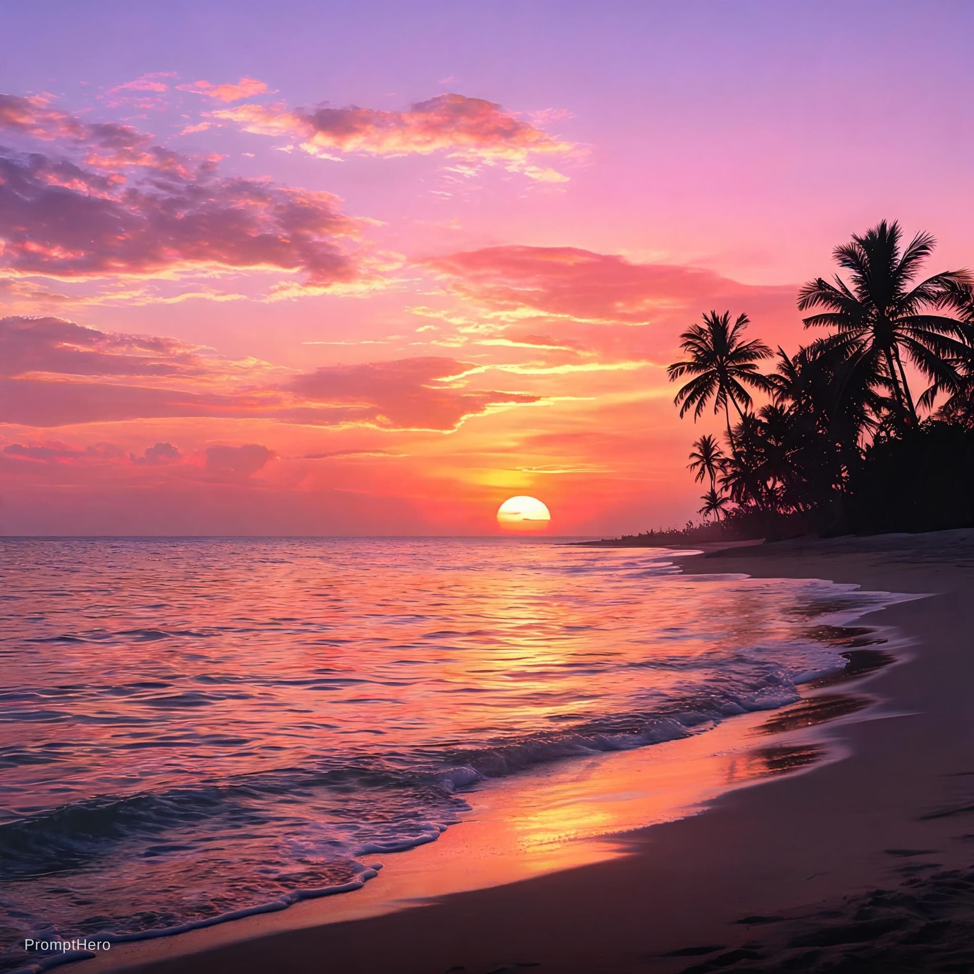 Hero prompt: A beautiful sunset