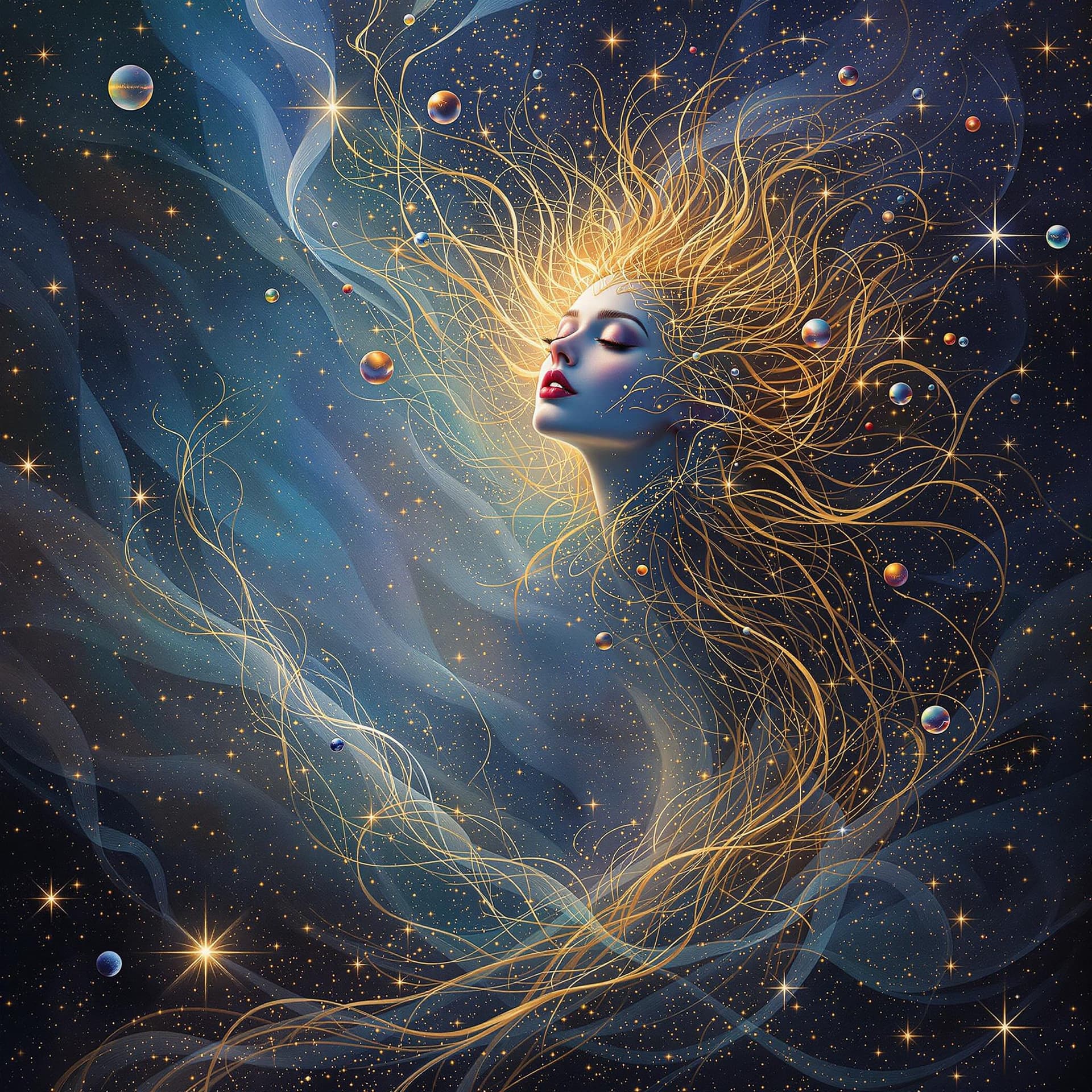 AI generated: Fantasme surréaliste d'un rêve d'harmonie et d'amour, détails épiques et complexes, mystique et imag...