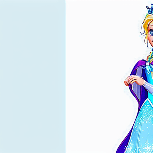 AI generated: Young little Loli Disney princess Elsa