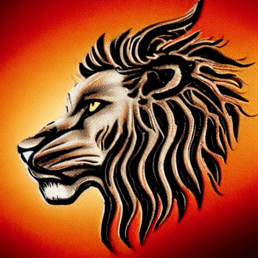 AI generated: Red lion ,4k,HD details