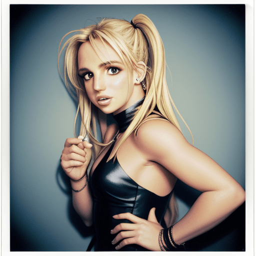 AI generated: Britney Spears with the long blonde hair celebrates 43rd birthday party polaroid photo --ar 9:16