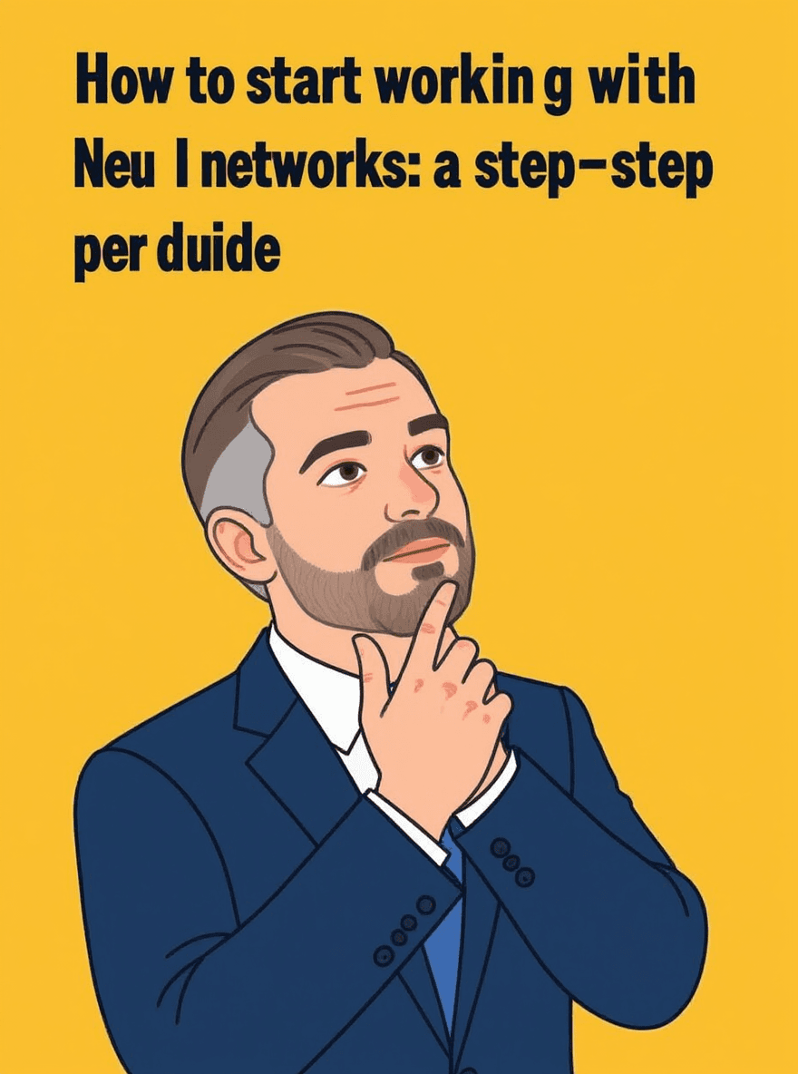 AI generated: Draw an illustration for the chapter "How to start working with neural networks: a step-by-step guid...