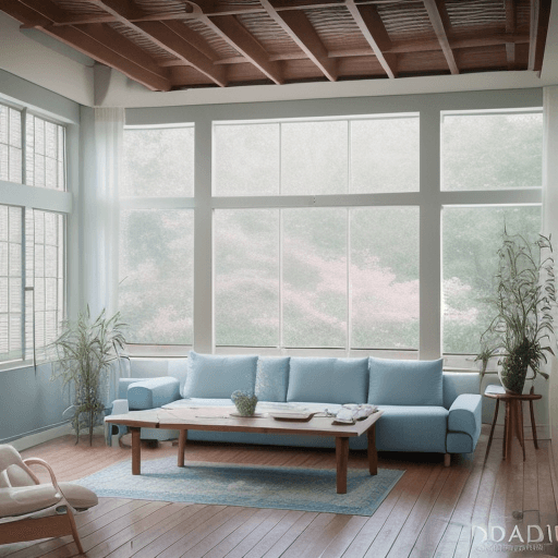 AI generated: High resolution photography interior design, dreamy sunken living room conversation pit, wooden floo...