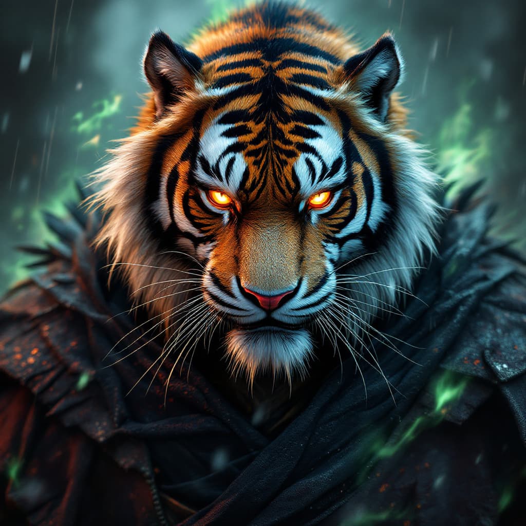 AI generated: epic professional photo shoot of the frontal portrait of an mighty anthropomorphic  furry male anime...