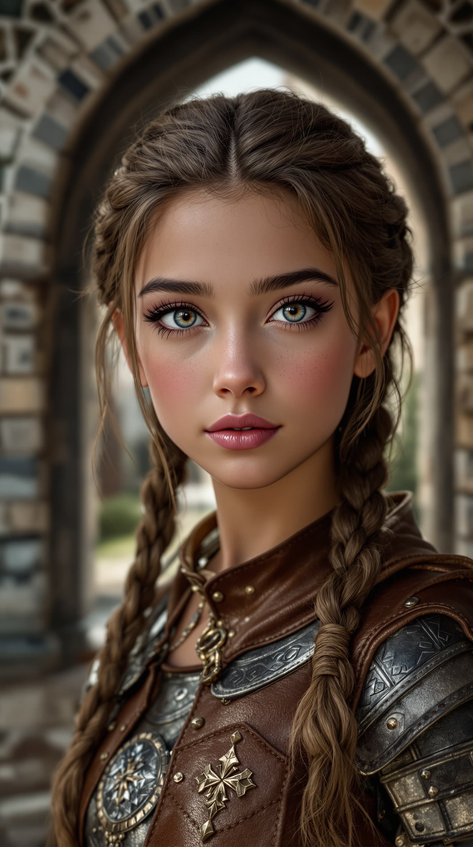 AI generated: A stunning professional photograph of the most beautiful girl in the world, a second-grader, depicte...