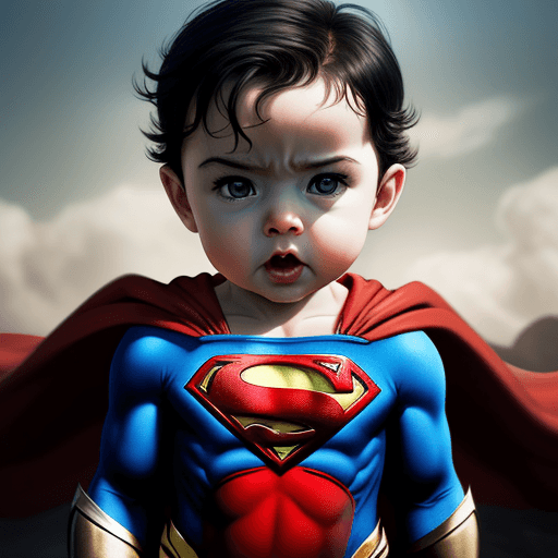 AI generated: Dramatic baby superman