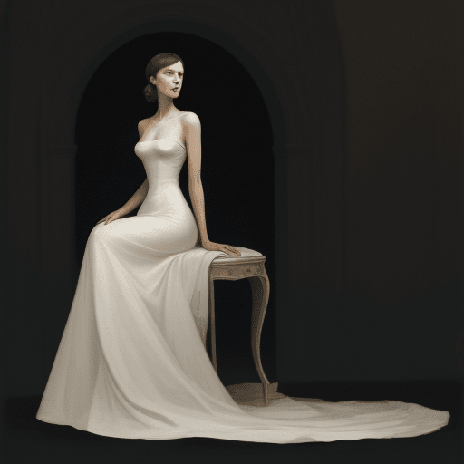 AI generated: a lonely and elegant woman