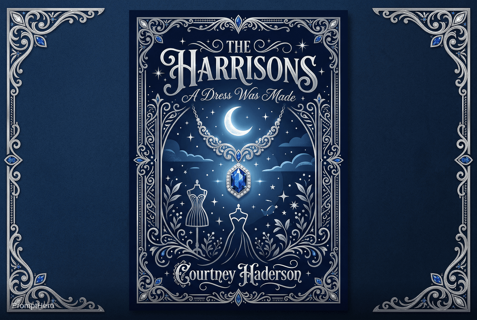 AI generated: Create a flat 2D poster in a vector illustration design. A deep dark blue background with a title “T...