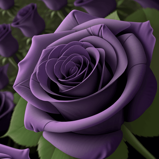 AI generated: background of purple roses.