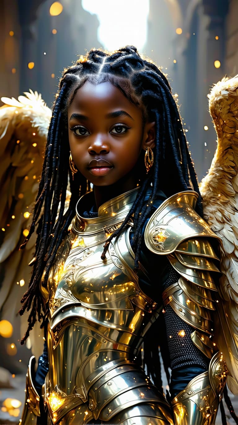 AI generated: a professional photo of a exceptionally of the most beautiful black african tween girl in the world,...